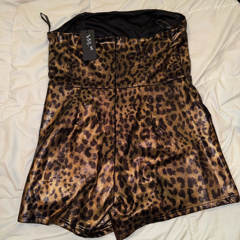 L&B Animal Print Strapless Outfit - Picture 2 of 5